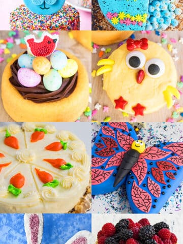 Collage Image With Many Easter Cake Ideas and Baking Ideas