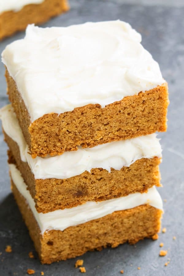 Pumpkin Bars with Cream Cheese Frosting - CakeWhiz