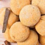 Easy Spiced Ginger Cookies on Rustic Background With Cinnamon Sticks.