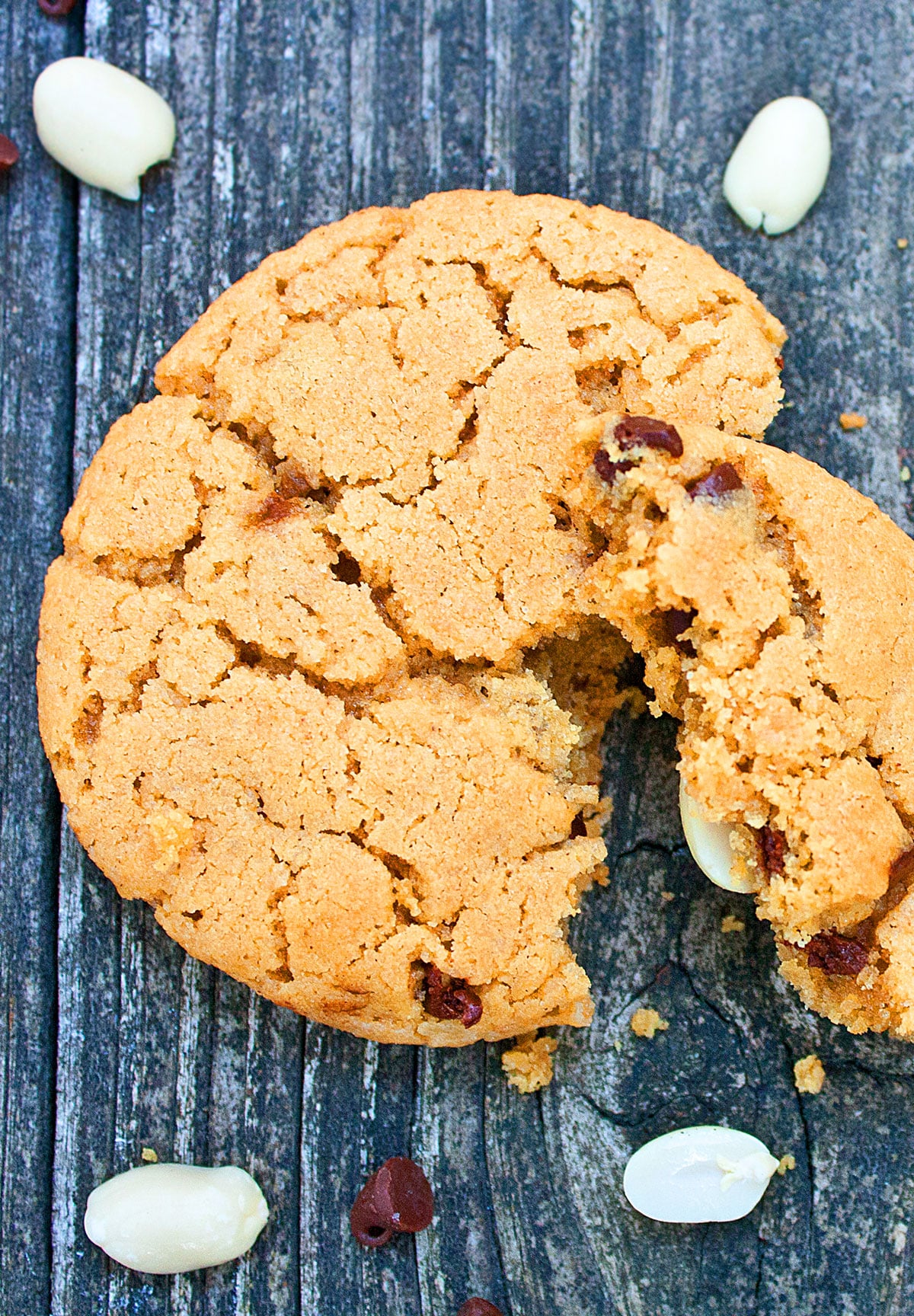 Partially Eaten Cookie on Rustic Gray Background.