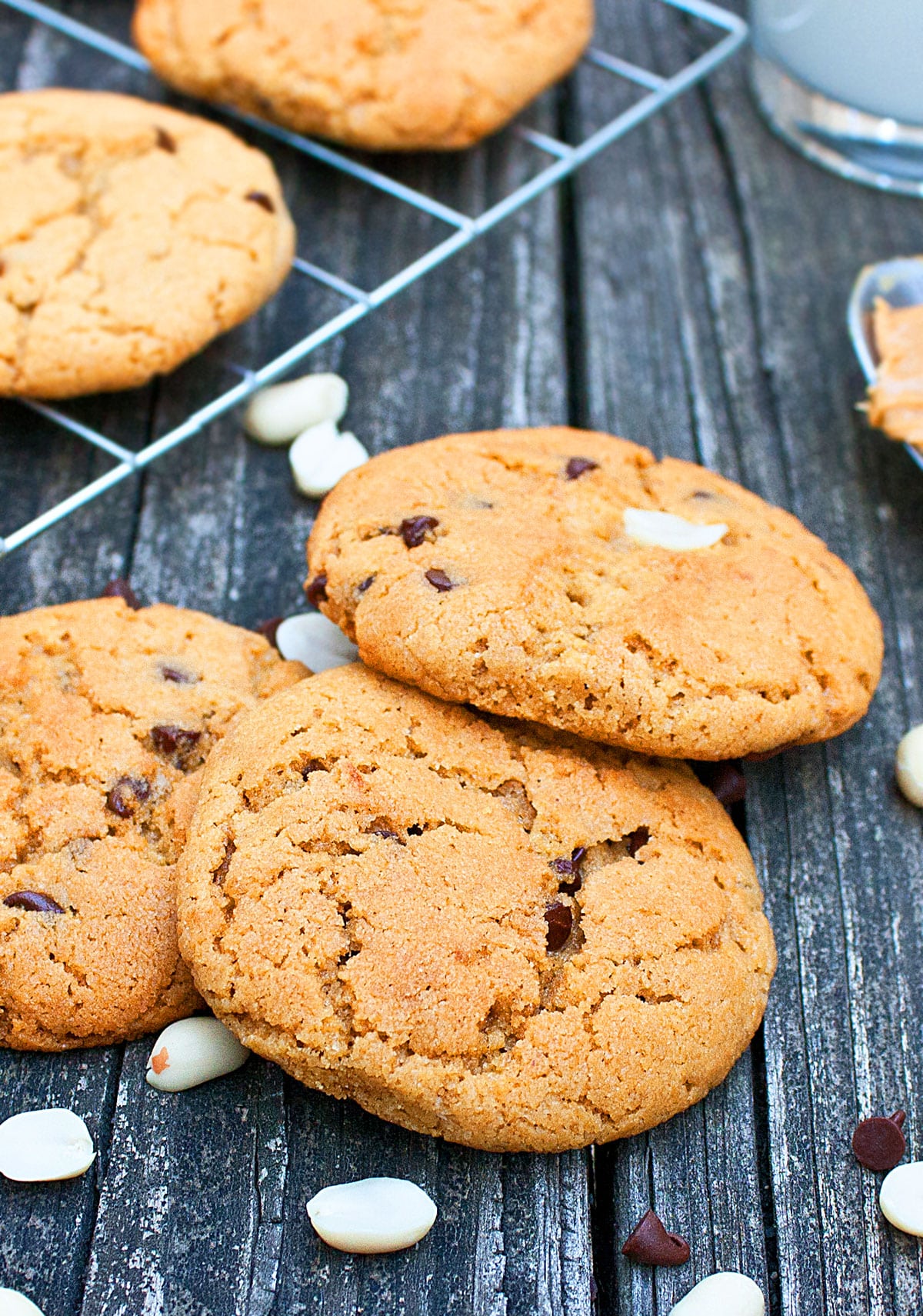 Baked Cookies on Rustic Gray Background. 