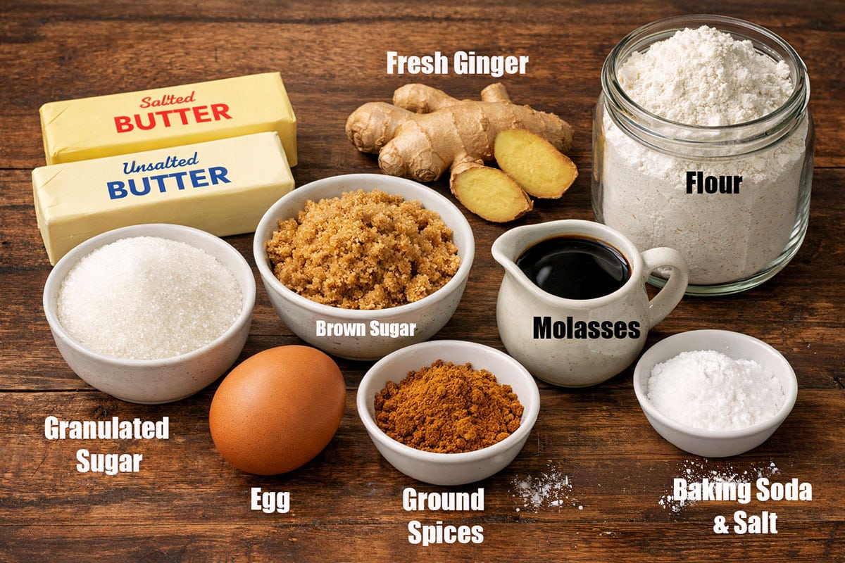 Ingredients for recipe in separate bowls on rustic wood background. 