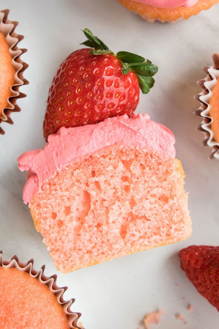Fresh Strawberry Cupcake Recipe With Strawberry Buttercream Frosting