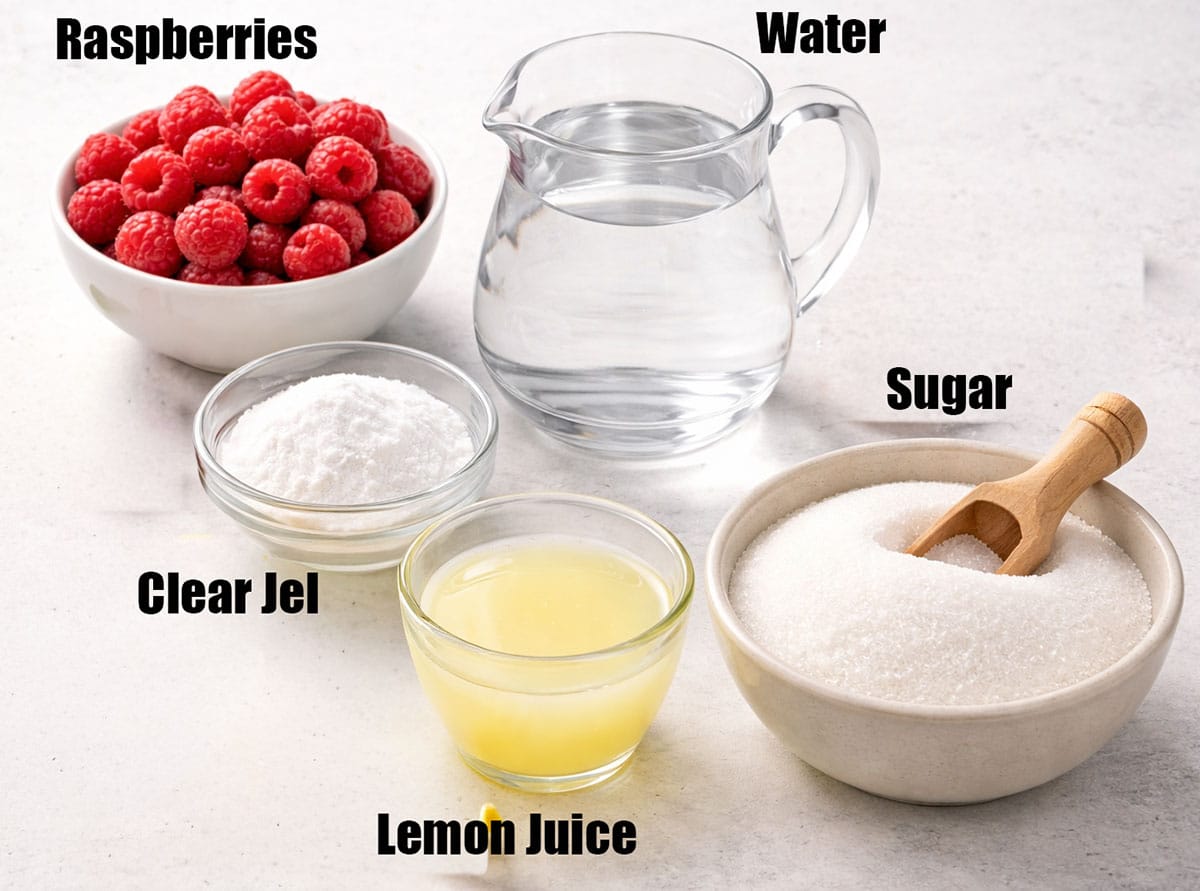 Ingredients for recipe on neutral white background. 