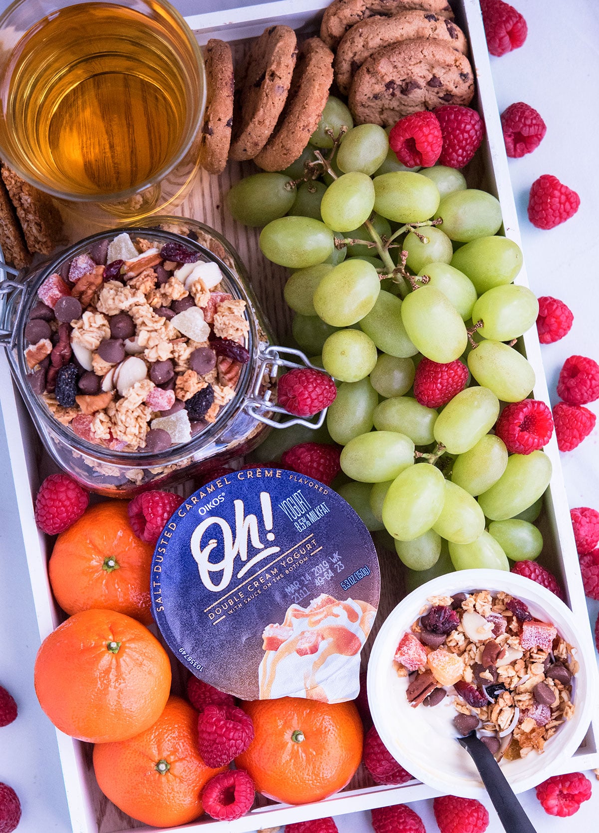Breakfast charcuterie board- Overhead shot. 