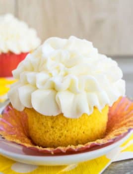Easy Lemon Cupcakes with Cream Cheese Frosting