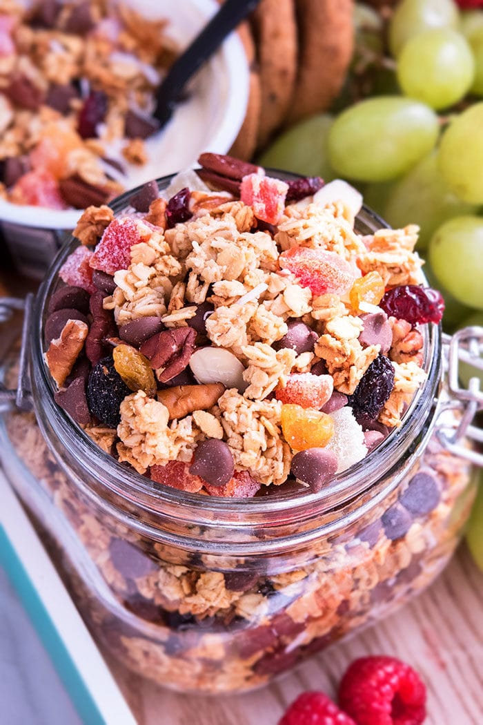 Made some yogurt bowls with homemade granola and lemon curd for a