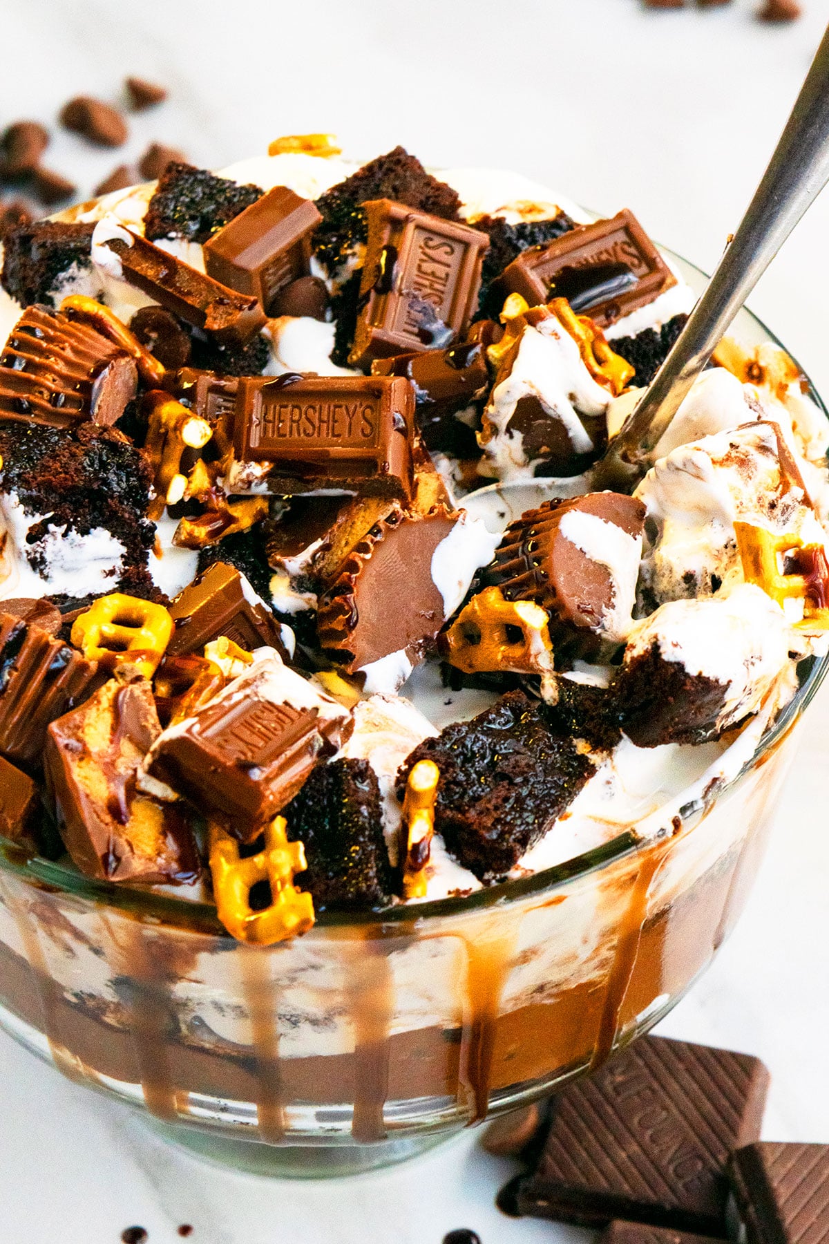 Closeup Shot of Toppings in Glass Bowl. 
