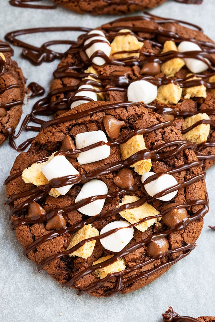 Soft and Chewy S'mores Cookies