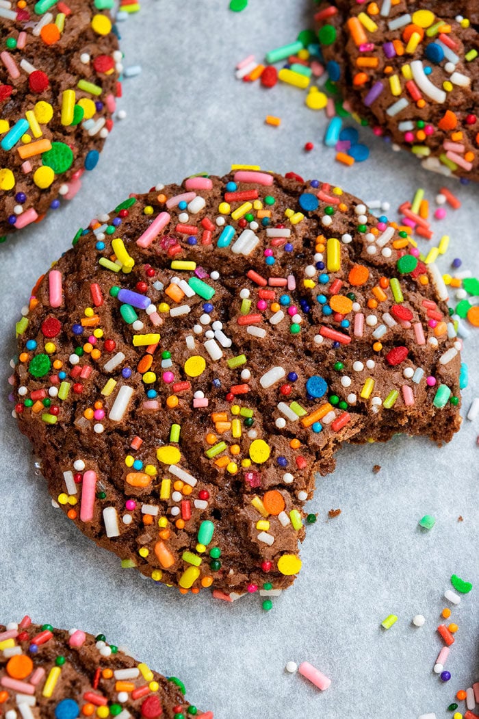 Chocolate Sugar Cookies With Sprinkles