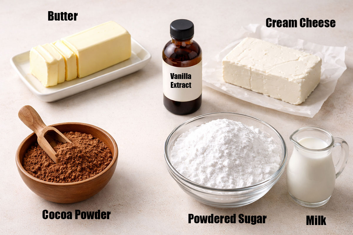 Ingredients for recipe on neutral off white background. 