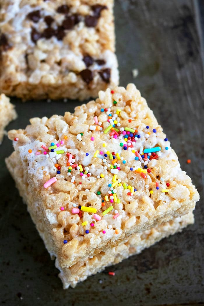 Rice Krispy Treats with Sprinkles