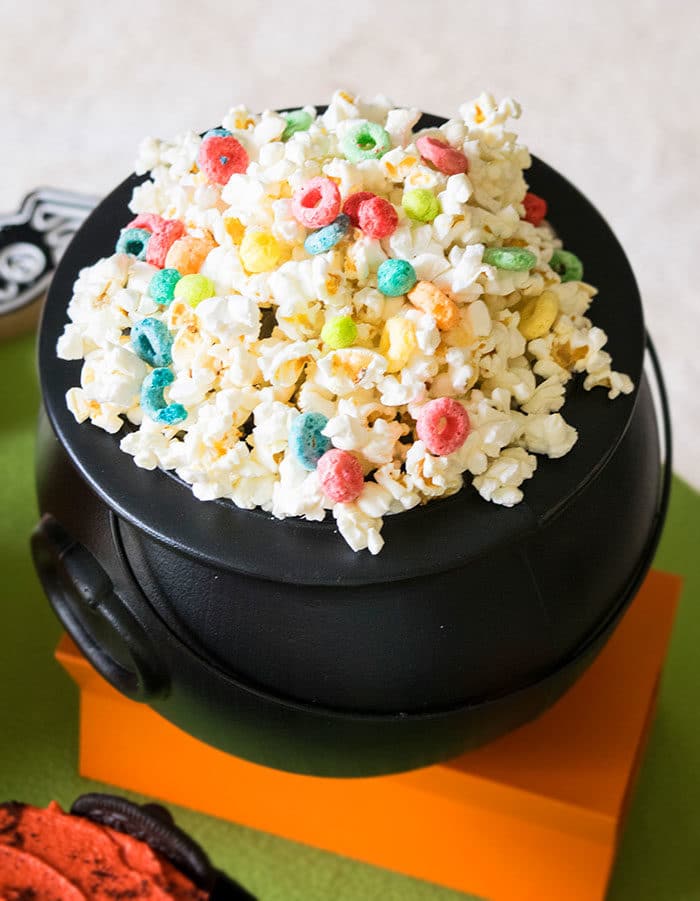 Popcorn Mix in Black Cauldron