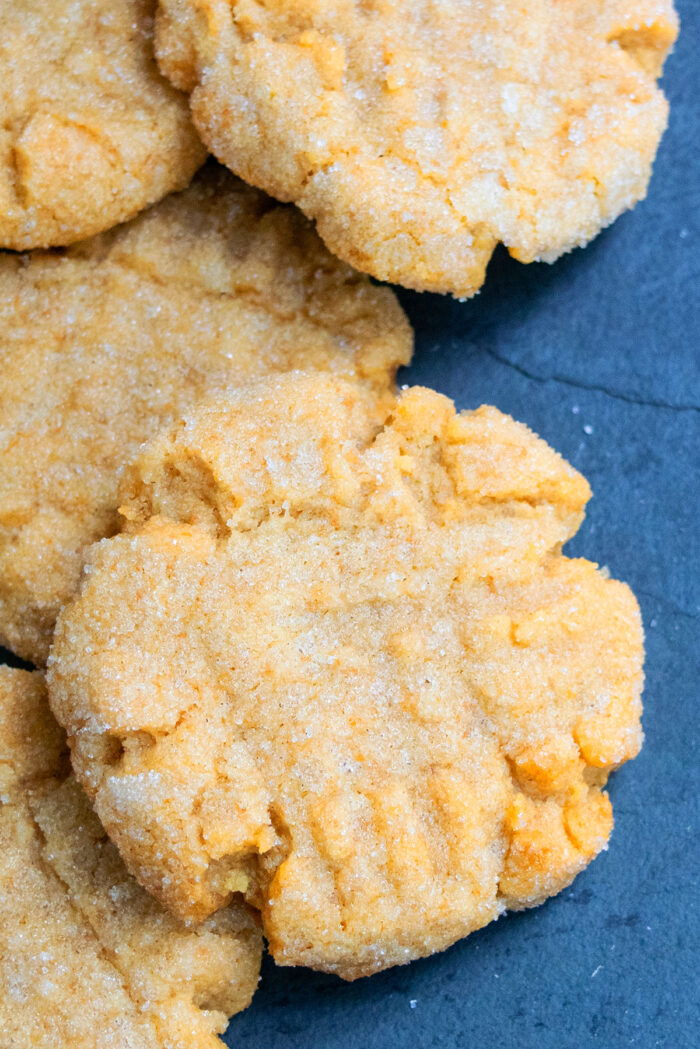 Closeup Shot of Cookie With Fork Marks.
