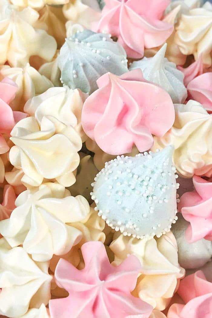 Closeup Shot of Pastel Colored Meringues