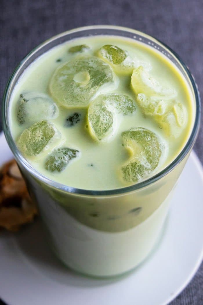 Oat Milk Matcha Latte with Trader Joe's Matcha Powder - The Fig Jar