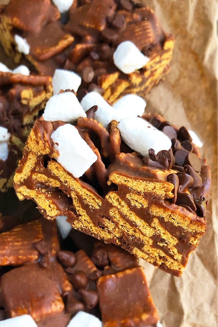 No Bake Smores Bars- Closeup