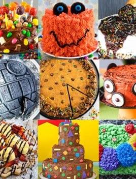Collage of Easy Homemade Birthday Cake Ideas
