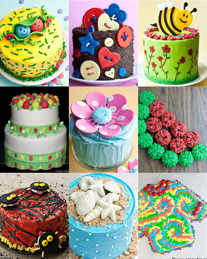 Collage Image with Many Birthday Cake Ideas
