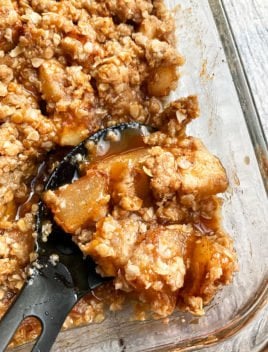 Best Homemade Apple Crisp in Glass Dish