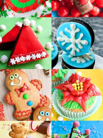 Collage Showing Many Christmas Food Ideas For Kids (Christmas Party Food)