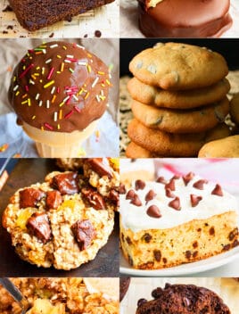 Collage With Multiple Easy Ripe Banana Recipes and Desserts