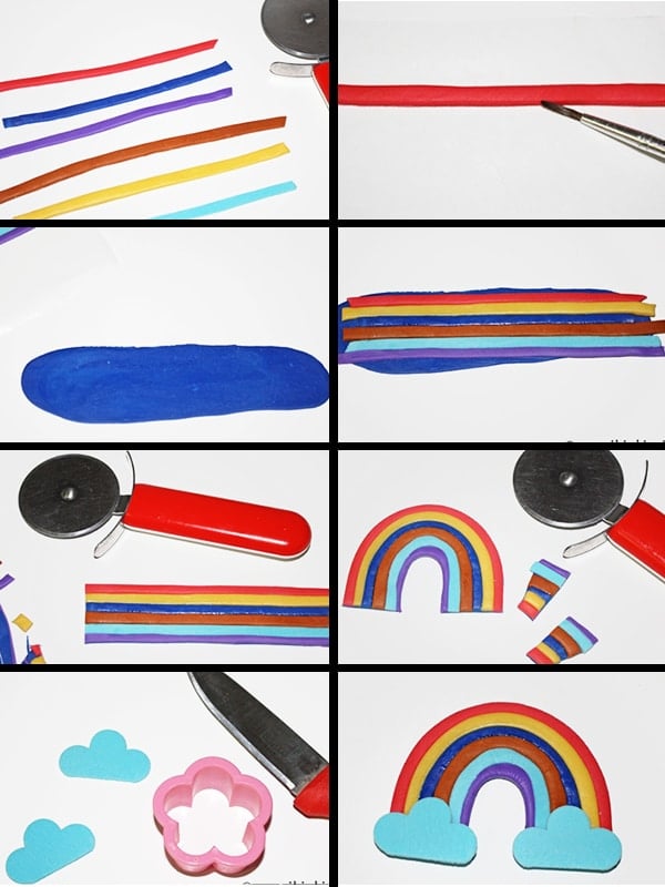 How to Make a Rainbow Fondant Cake Topper 