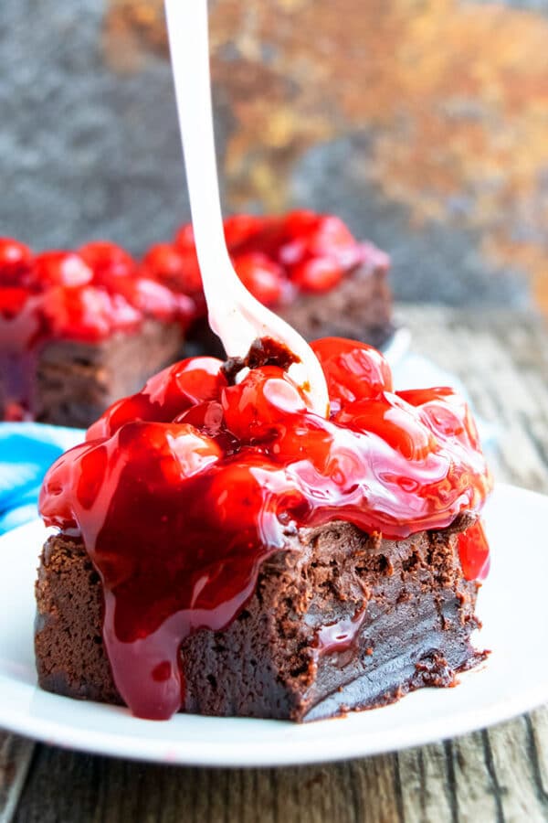 Gooey Brownies {Chocolate Cherry Brownies} CakeWhiz