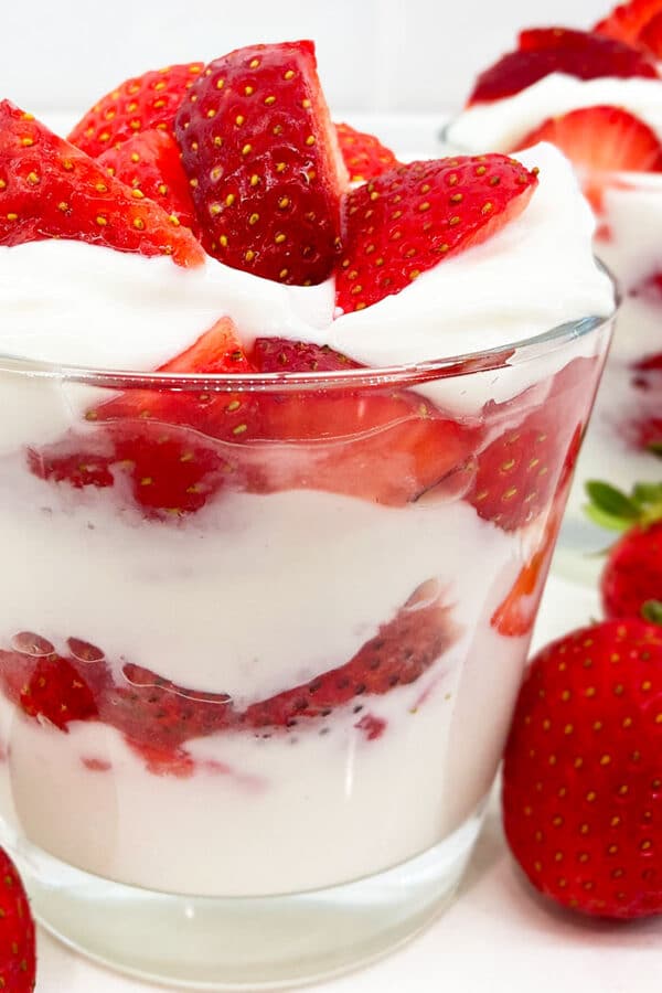 Strawberries and Cream {No Bake} CakeWhiz