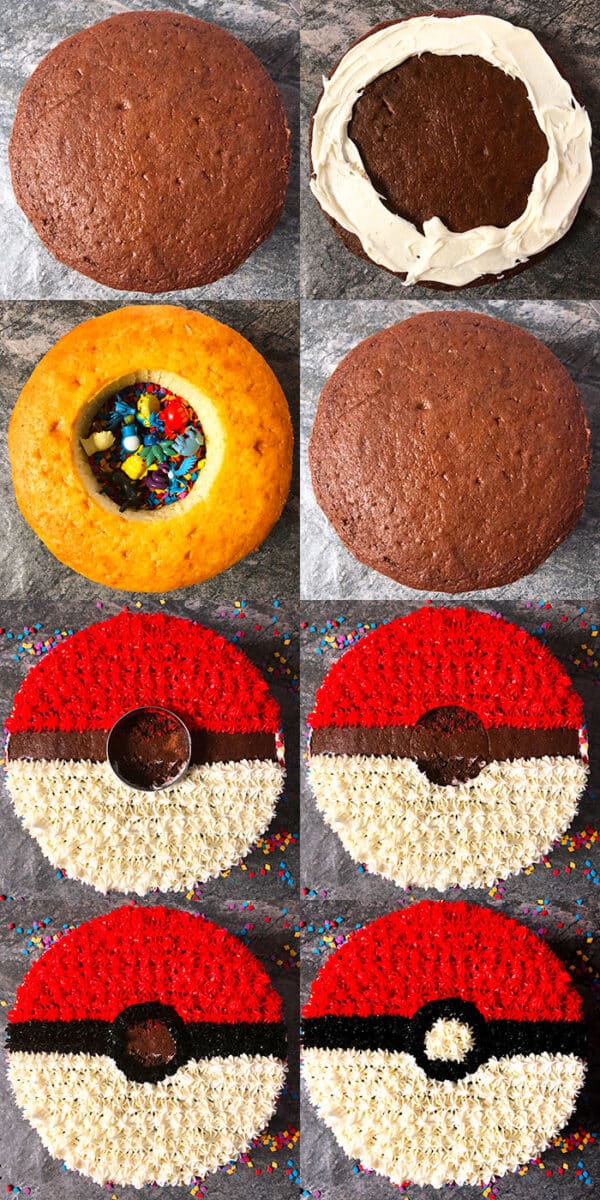 Easy Pokemon Cake {Pokeball Cake} CakeWhiz