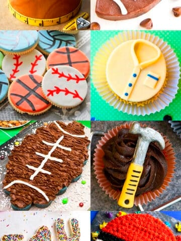 Collage Image With Multiple Pictures of Easy Father's Day Ideas, Desserts, Recipes