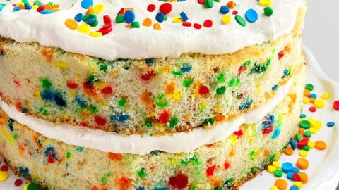 The Best 8 Inch Cake (Funfetti Vanilla) - Cambrea Bakes