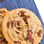 Easy Soft and Chewy Small Batch Peanut Butter Cookies on Gray Background- Closeup Shot