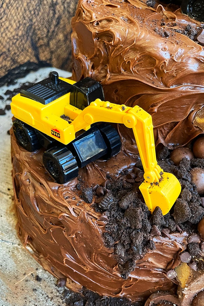 Construction Toy Excavating Oreo Crumbs 