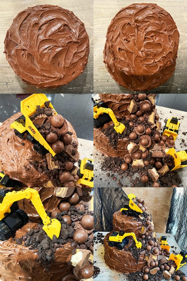 Easy Construction Cake {Excavator Cake} - CakeWhiz