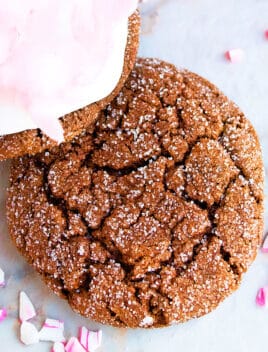 Easy Spicy Mexican Hot Chocolate Cookies on Marble Background