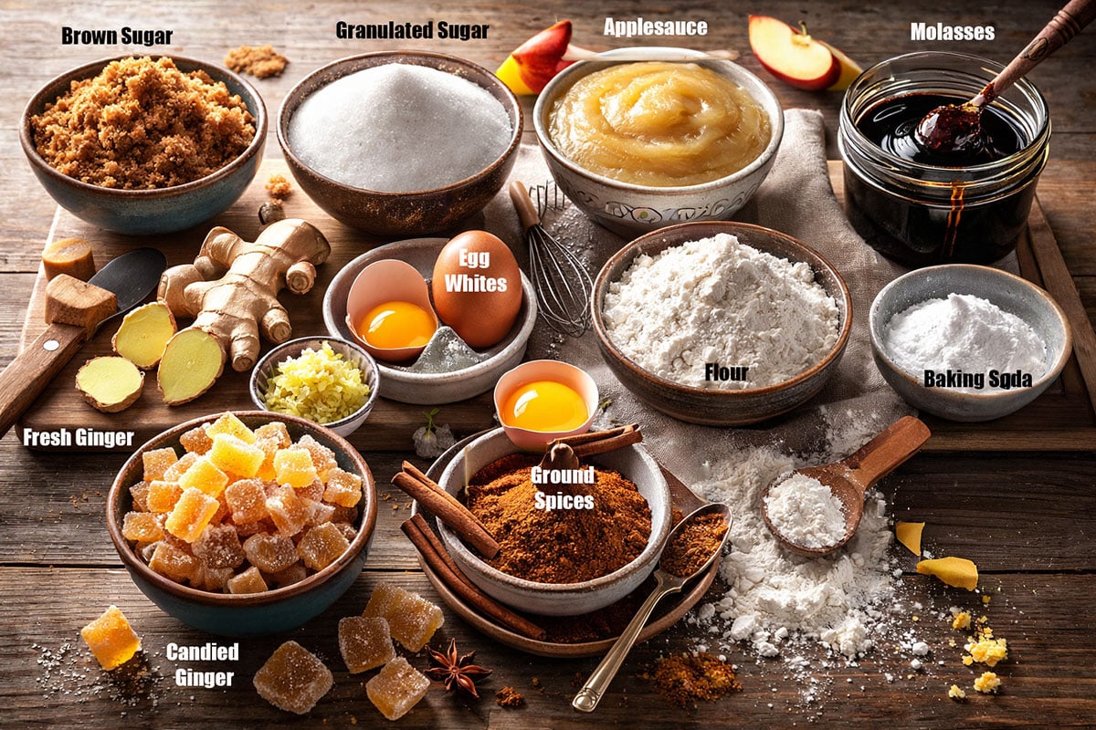Ingredients for recipe on rustic background. 