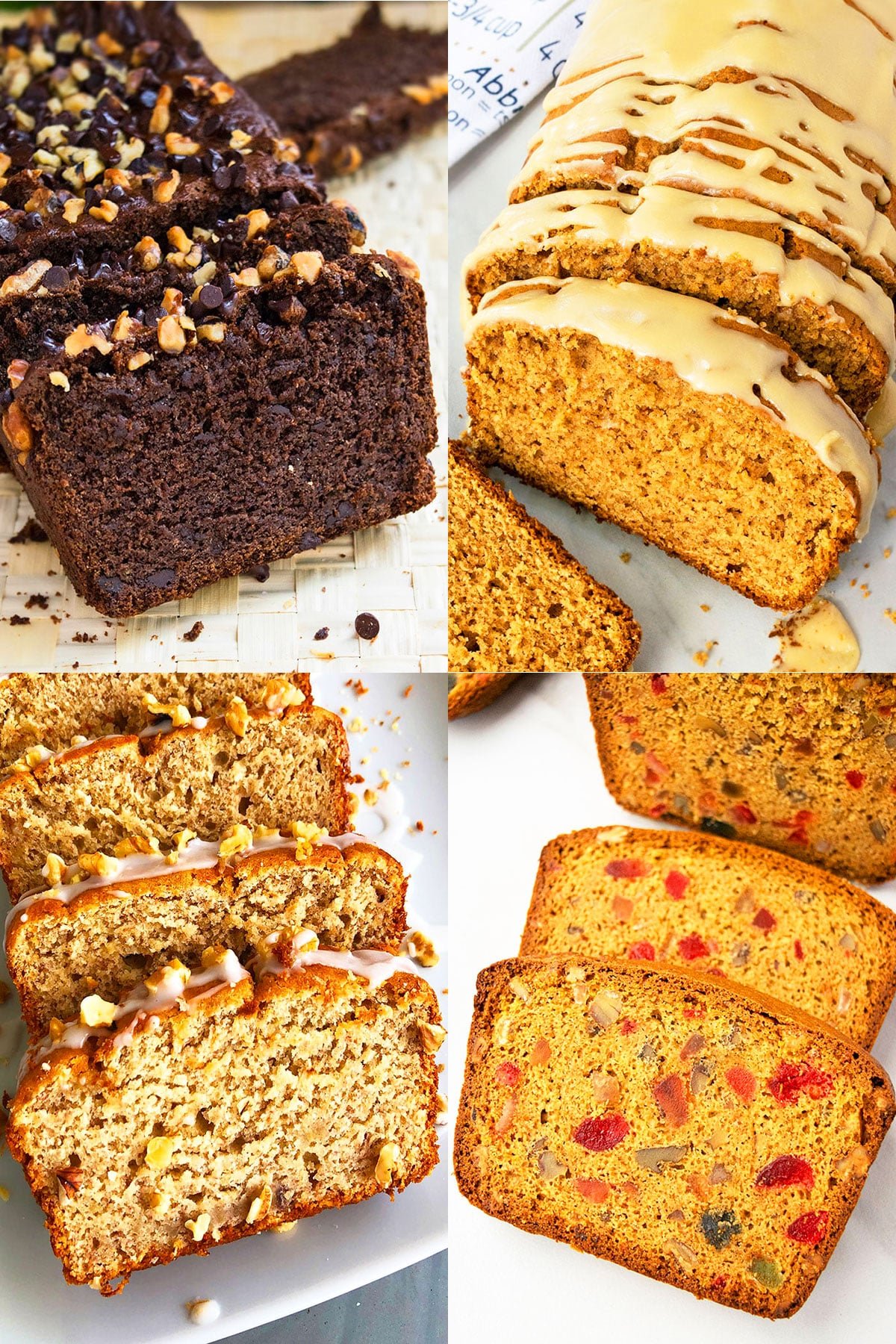 Collage Image With Many Easy Cake Mix Bread Recipes 