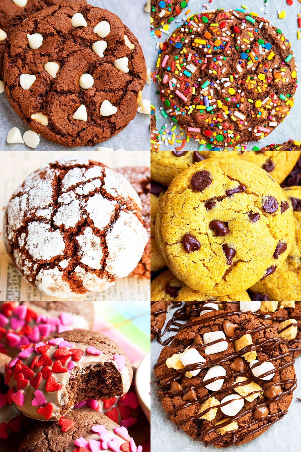 Collage Image With Many Easy Cake Mix Cookies Recipes 