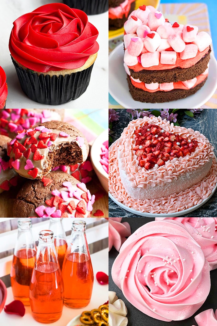 Collage Image With Valentine's Day Party Food Ideas