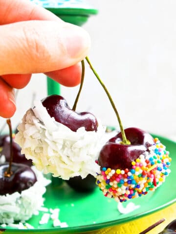 Easy Chocolate Covered Cherries With Different Toppings