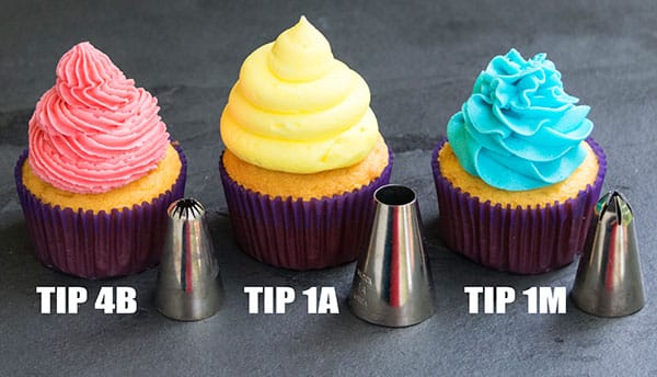 How to Decorate Cupcakes With Different Pastry Tips on Rustic Gray Background