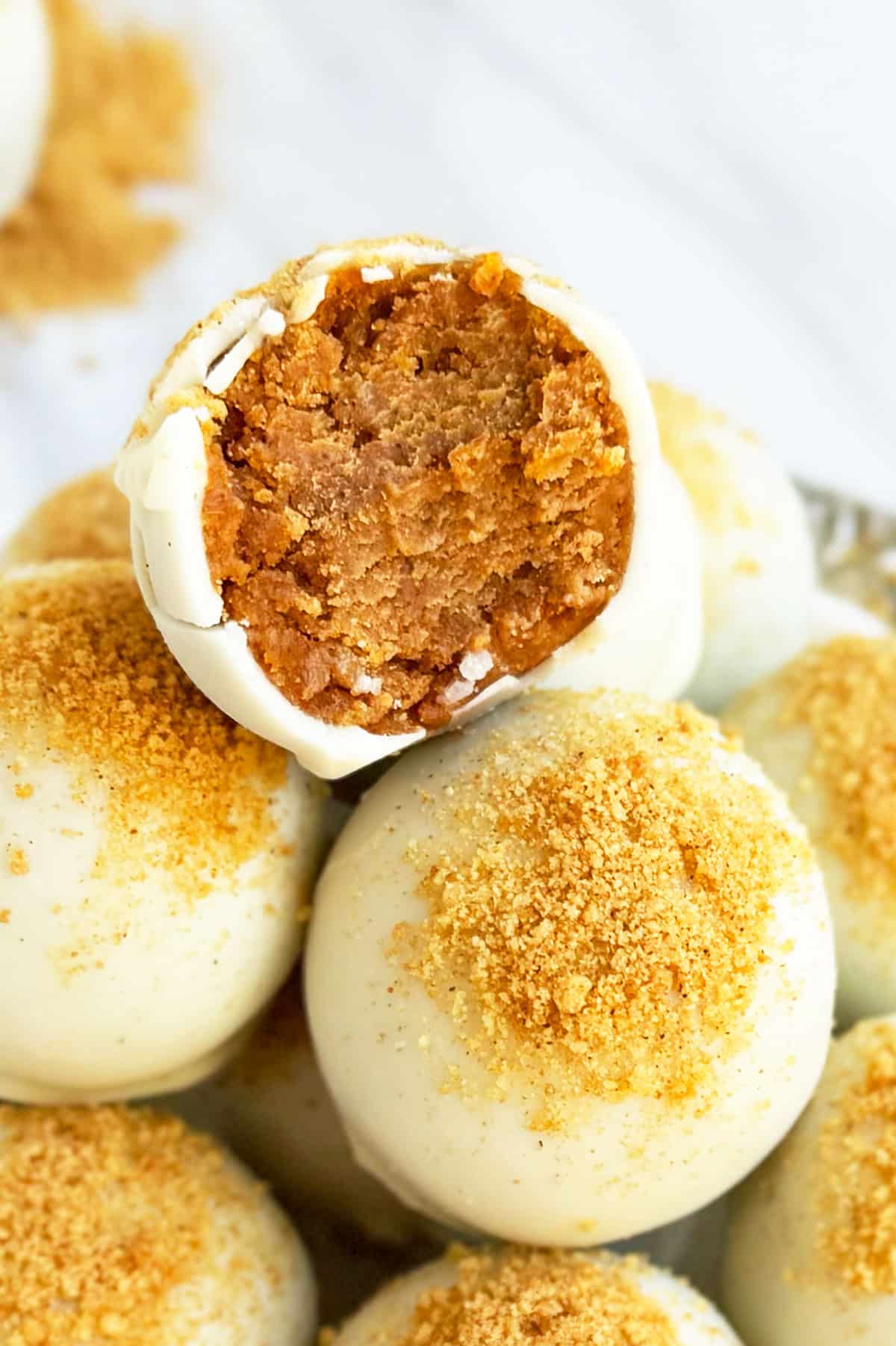Partially Eaten Homemade Candy on Rustic Brown Background.