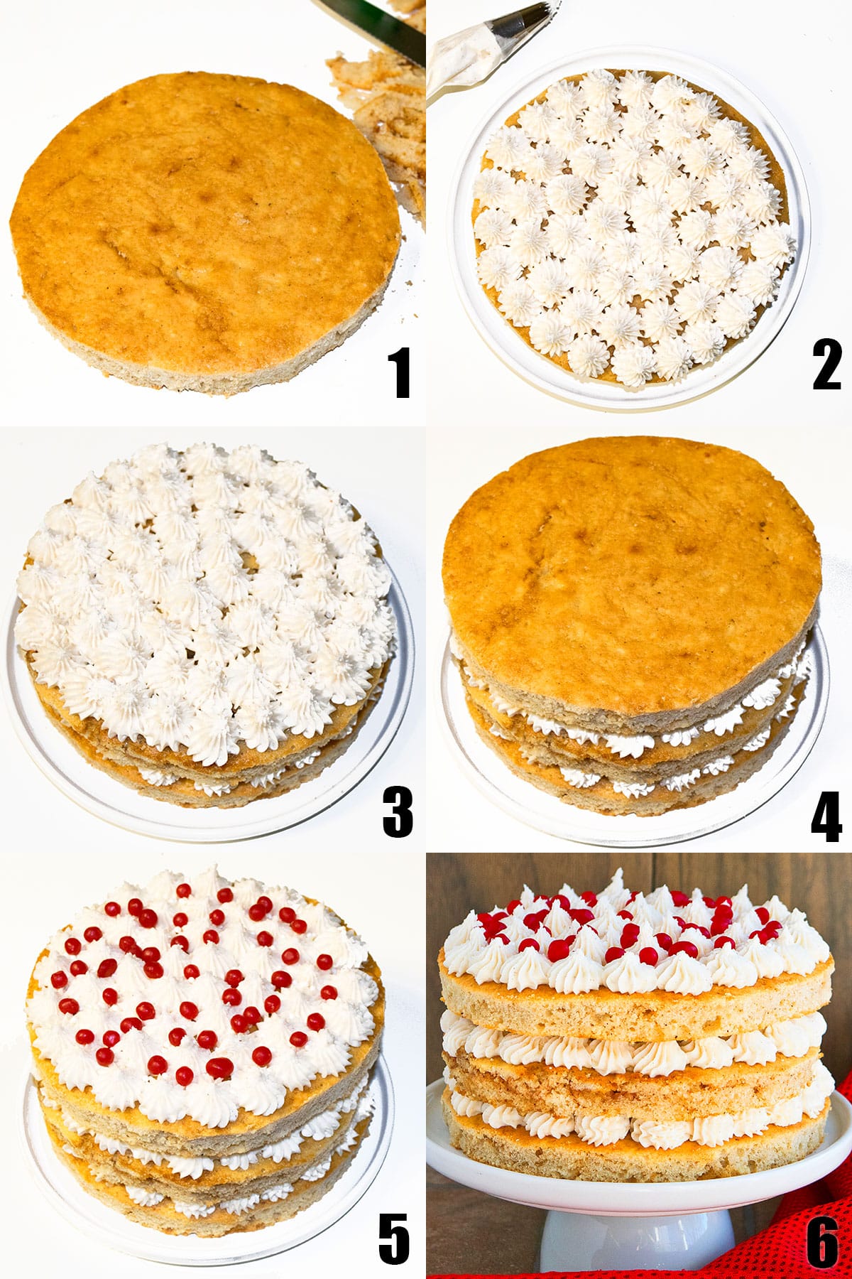 Collage Image With Step by Step Pictures on How to Make Fresh Ginger Cake. 