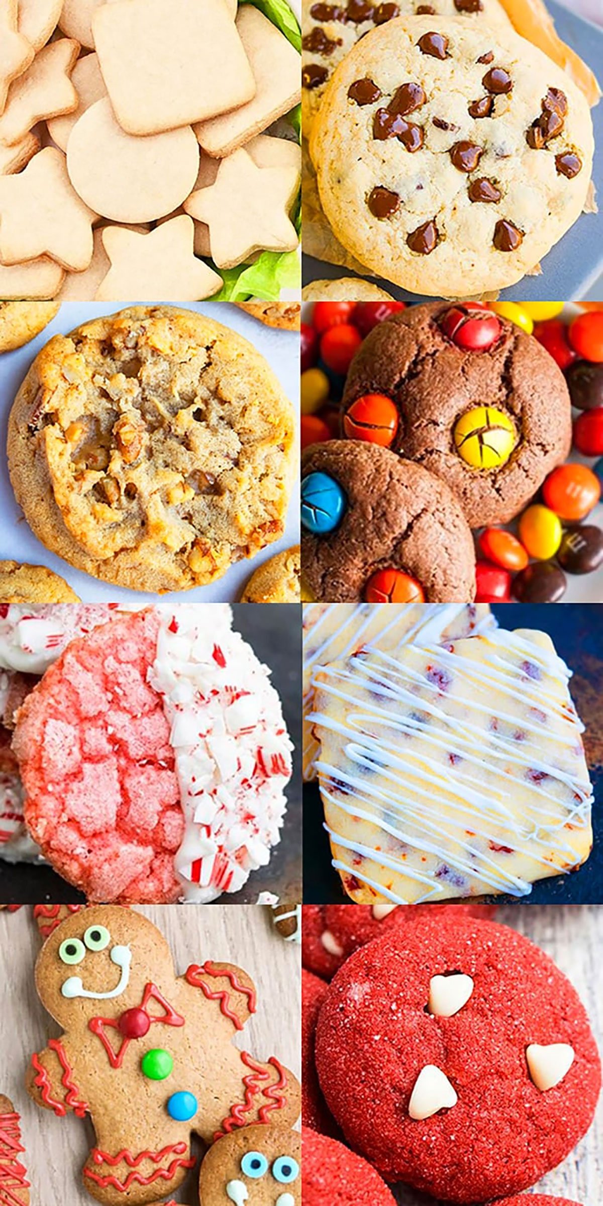 Collage Image of the Best Christmas Cookies for Gifting.
