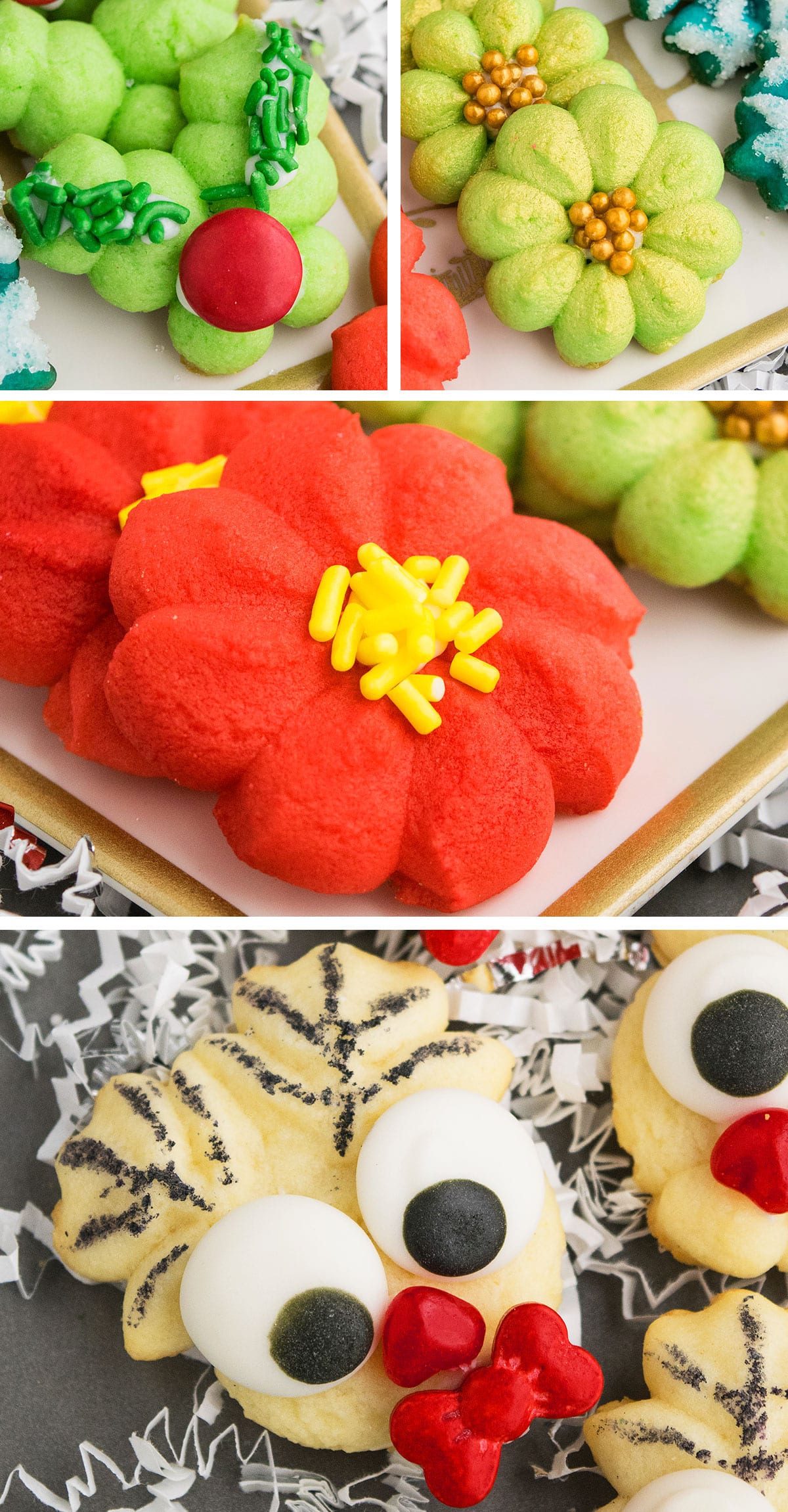 Collage Image With Various Design of Holiday Cookies.