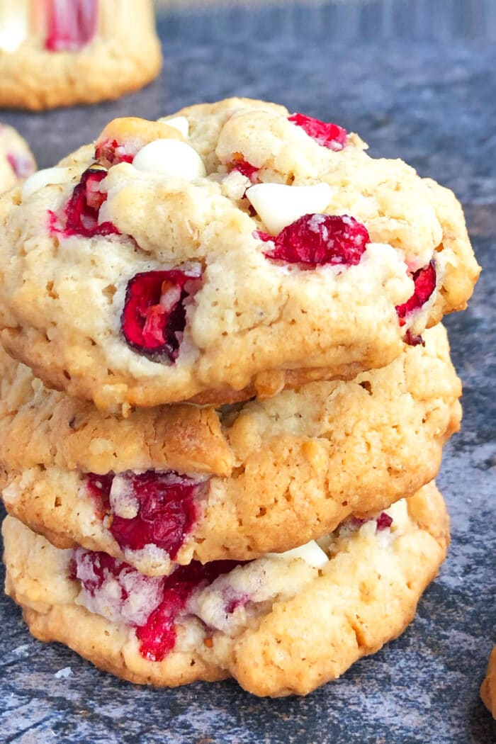 Fresh Cranberry Cookies {White Chocolate, Orange, Oatmeal} - CakeWhiz