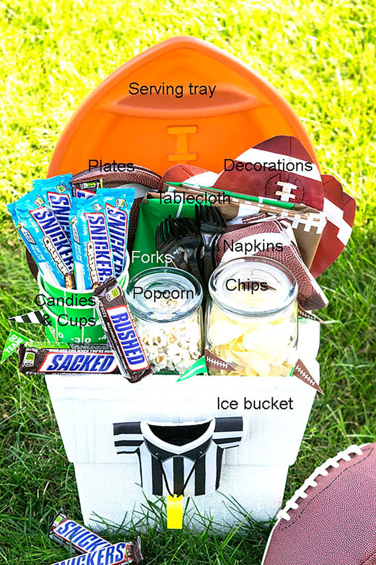 Homemade Football Party Gift Box.