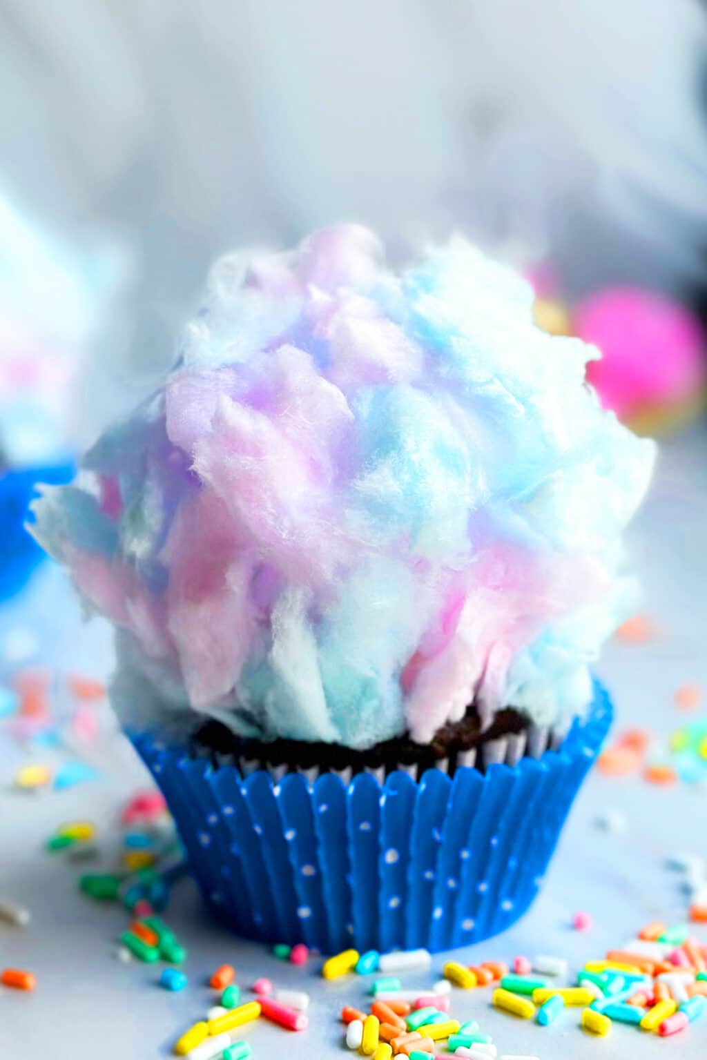 Easy Cotton Candy Cupcakes {Candy Floss} - CakeWhiz