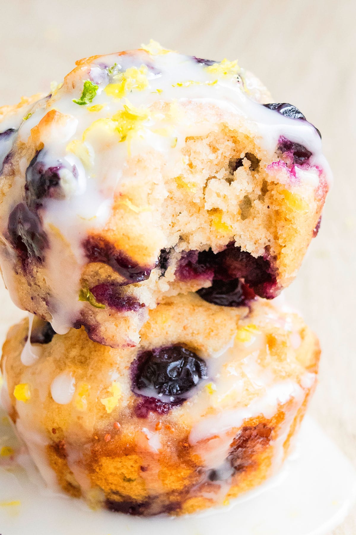 Partially Eaten Muffin- Closeup Shot. 